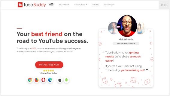 TubeBuddy for Youtube Keyword Research