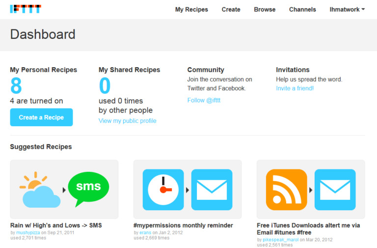 IFTTT for personal branding automation