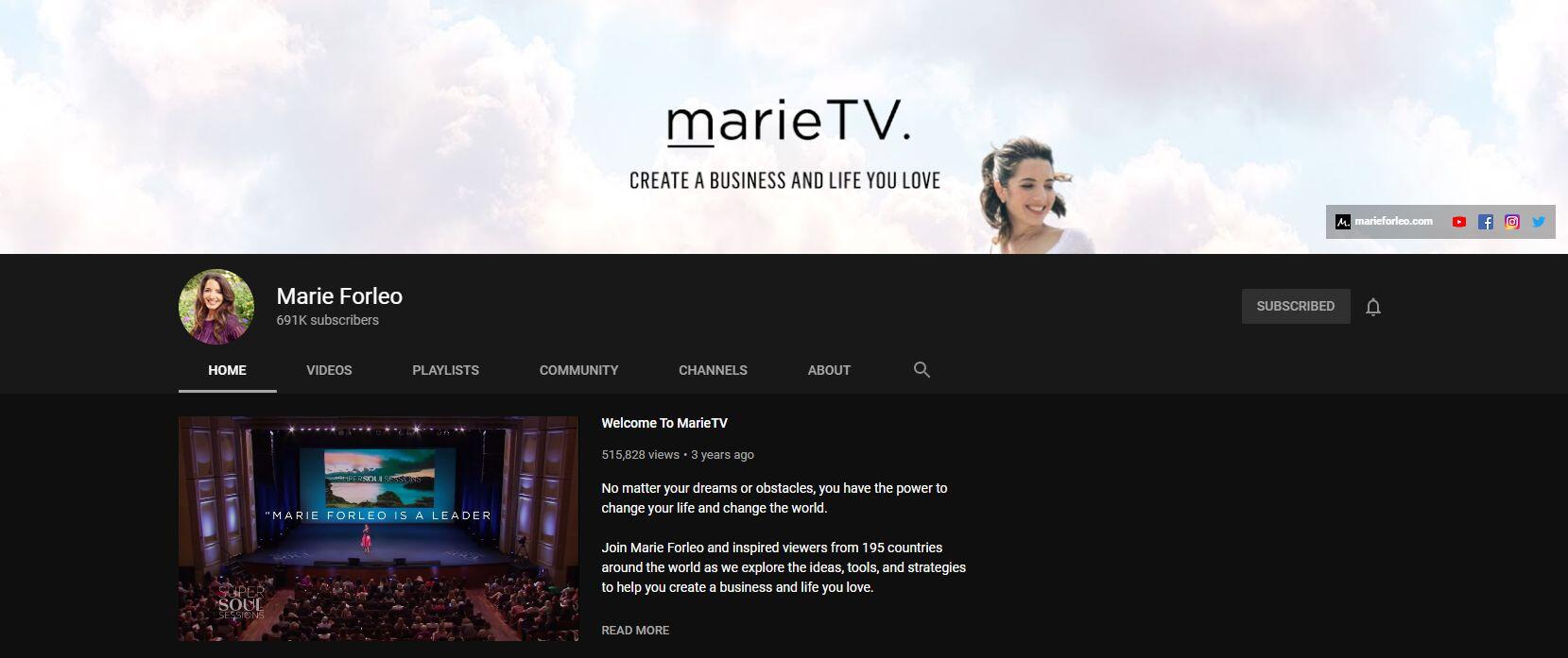 MarieTV Thought Leadership Content Example