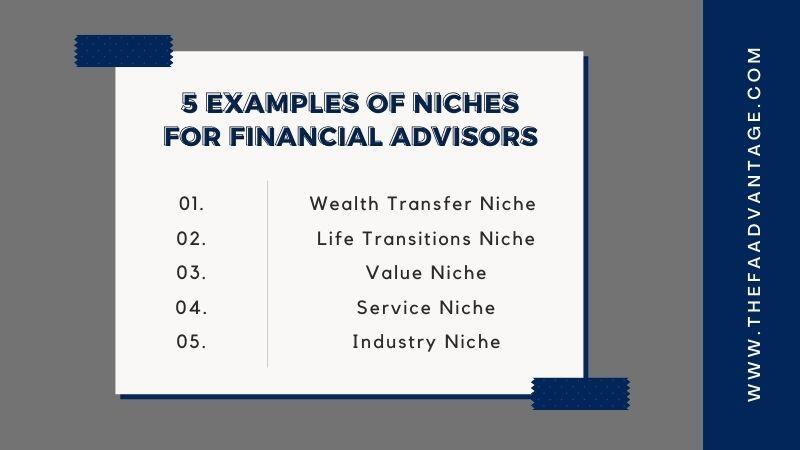 5 examples of niche markets for financial advisors