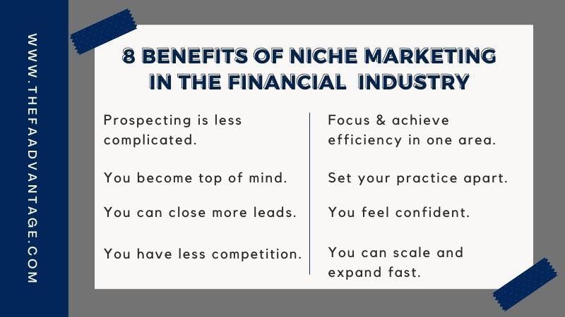 8 benefits of picking a niche for financial advisors