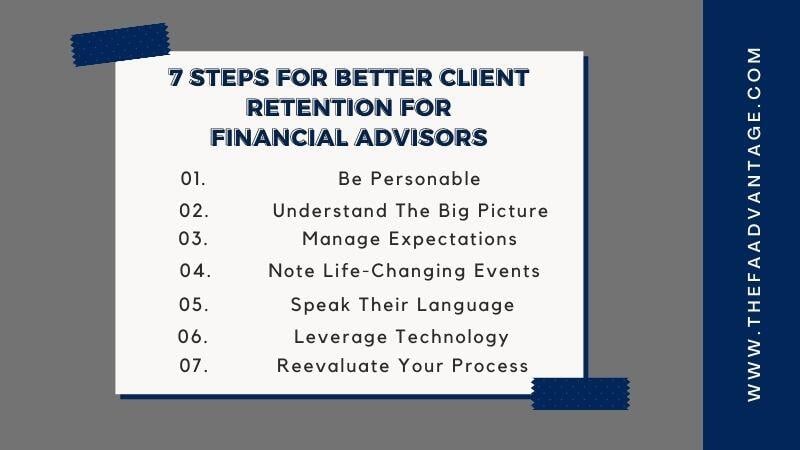 7 Steps for Better Client Retention for Financial Advisors