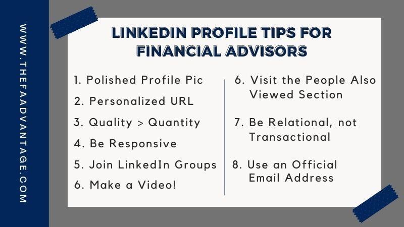 LinkedIn Profile Tips for Financial Advisors