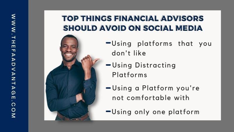 Top Things Financial Advisors Should Avoid on Social Media
