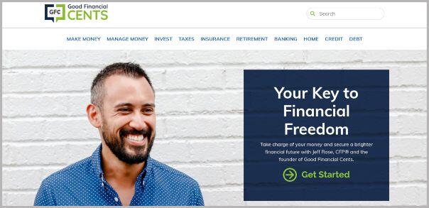 Good Financial Cents Website Example