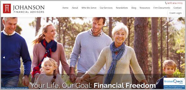 Johanson Financial Advisors Website Example