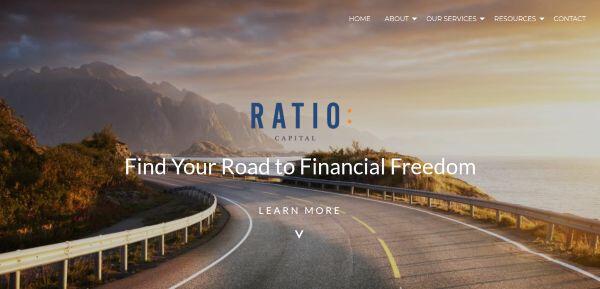 Ratio Financial Advisor Website Example