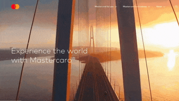 Mastercard web design example