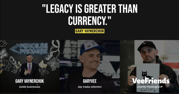 Gary Vee Website Screenshot