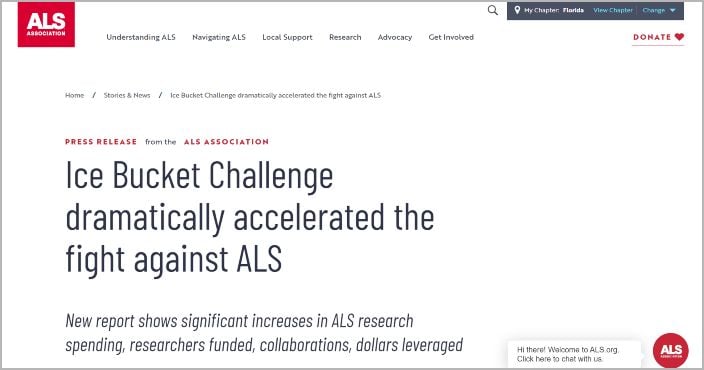 ALS Newsjacking example