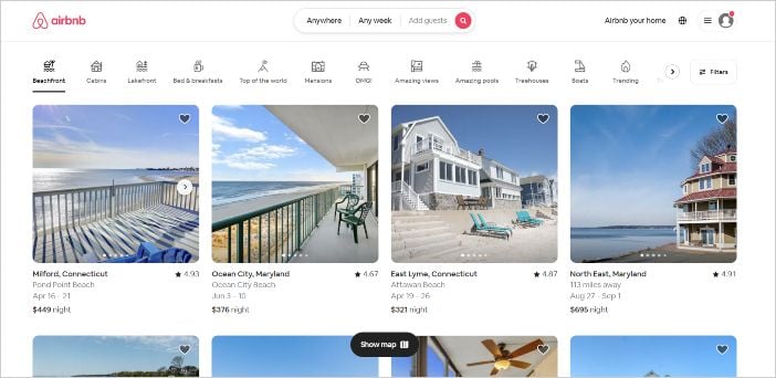 Airbnb digital pr and seo example