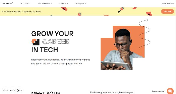 Careerist Tech Bootcamp Website