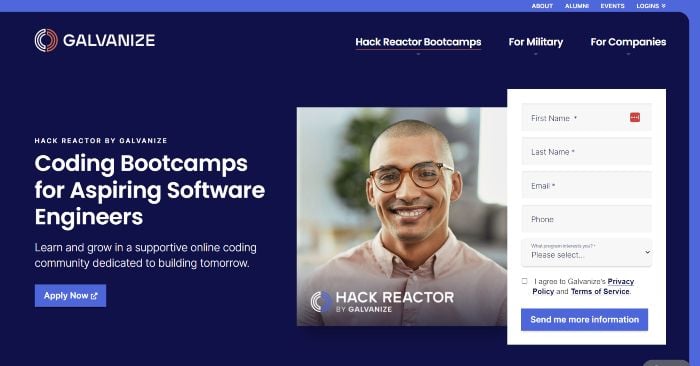 Hack Reactor Coding Bootcamp Website