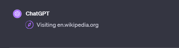 Wikipedia Source in Chat GPT